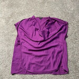 Ann Taylor satin cowl neck blouse